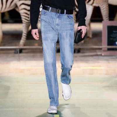 Versace 2018 Mens Medusa Embroidery Slim Fit Denim Pants - 베르사체 남성 메두사 자수 슬림핏 데님 팬츠 Ver0178x.Size(28 - 38).블루