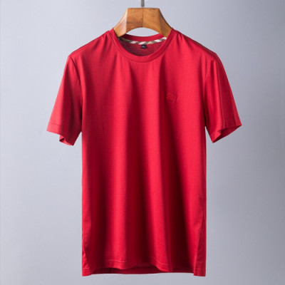 Burberry 2019 Mens Embroidery Logo Cotton Short Sleeved Tshirt - 버버리 남성 자수 로고 코튼 반팔티 Bur0626x.Size(m - 3xl).8컬러