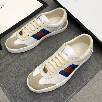 [1:1]Gucci 2019 Mens Ace Leather Sneakers - 구찌 남성 신상 에이스 레더 스니커즈 Guc0882x.Size(240 - 275).화이트