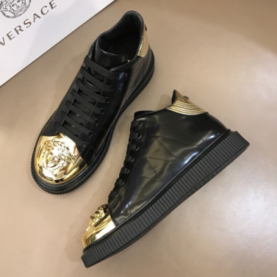 Versace 2019 Mens Signature Medusa Logo High-top Sneakers  - 베르사체 남성 시그니쳐 메두사 로고  하이탑 스니커즈 Ver0186x.Size(240 - 275).블랙