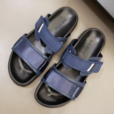 Prada 2019 Mens Velcro Strap Slipper - 프라다 남성 벨크로 스트랩 슬리퍼 Pra0518x.Size(240 - 275).블루