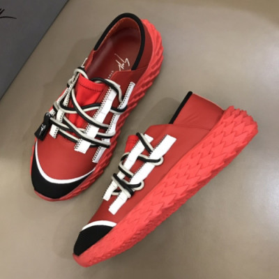 Giuseppe Zanoti 2019 Mens Casual Leather Sneakers - 쥬세페 자노티 남성 캐쥬얼 레더 스니커즈 Giu008x.Size(240 - 270).레드