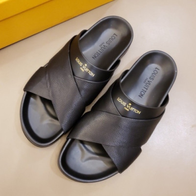 Louis Vuitton 2019 Mens Cajual Leather Slipper - 루이비통 남성 캐쥬얼 레더 슬리퍼 Lou0907x.Size(240 - 275).블랙