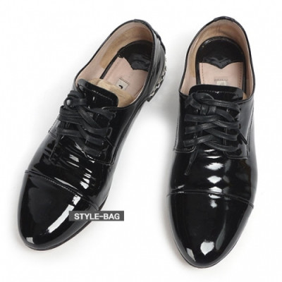 Miumiu 2019 Womens Patent Strass Oxford - 미우미우 페이던트 스트라스 옥스퍼드 Miu0133x.Size(225 - 245).블랙