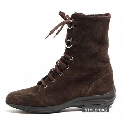 Ferragamo  2019 Womens Per Leather Half Boots - 페라가모 여성 퍼 레더 하프 부츠 Fer0235x.Size(225 - 245).다크브라운