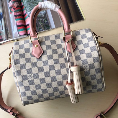 Louis Vuitton Speedy PVC Tote Shoulder Bag,25cm - 루이비통 스피디 PVC 토트 숄더백 ,LOUB1026 ,25cm,화이트