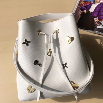 Louis Vuitton Love Lock NeoNoe Epi Bucket Bag,26cm - 루이비통 러브락 네오노에 에삐 버킷백  M53237,LOUB1056 ,26cm,화이트