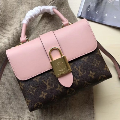 Louis Vuitton One Handle Shoulder Bag,20cm - 루이비통 원 핸들 여성용 숄더백 M43129,LOUB1079 ,20cm,브라운+핑크