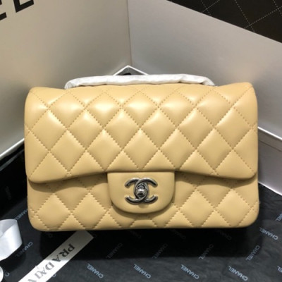 Chanel Women Chain Leather Shoulder Bag,1116 ,20CM - 샤넬 여성용 체인 레더 숄더백1116 - CHAB0578,20CM,베이지(은장)