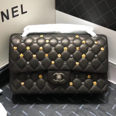 Chanel Women Chain Shoulder Bag,25CM - 샤넬 여성용 체인 숄더백 1112 - CHAB0580,25CM,블랙(은장)