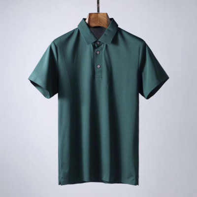Burberry 2019 Mens Business Polo Cotton Short Sleeved T-shirt - 버버리 남성 비지니스 폴로 코튼 반팔티 Bur0642x.Size(m - 3xl).2컬러(블랙/화이트/그린)