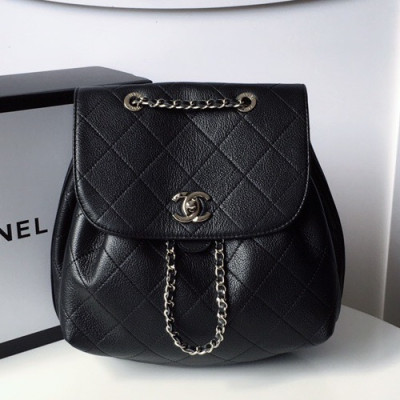 Chanel Leather Women Back Pack ,24CM - 샤넬 레더 여성용 백팩,CHAB0597,24CM,블랙