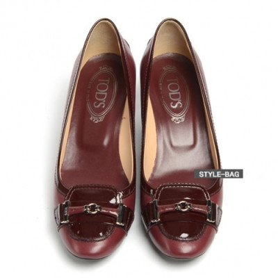 Tod's 2019 Womens Strap Leather Middle-heel Pumps - 토즈 여성 스트랩 레더 미드힐 펌프스 Tod0026x.Size(225 - 245).브라운