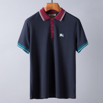 Burberry 2019 Mens Business Polo Cotton Short Sleeved T-shirt - 버버리 남성 비지니스 폴로 코튼 반팔티 Bur0649x.Size(m - 3xl).2컬러(레드/네이비)