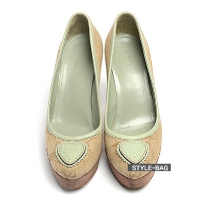 Gucci 2019 Ladies Jacquard Platform Wood heels - 구찌 여성 자카드 플랫폼 우드힐 Guc0915x.Size(225 -  245).베이지