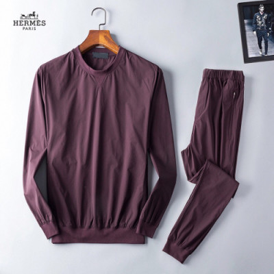 Hermes 2019 Mens Cotton Training Clothes - 에르메스 남성 코튼 트레이닝복 Her0224x.Size(m - 3xl).3컬러(그레이/버건디/네이비)