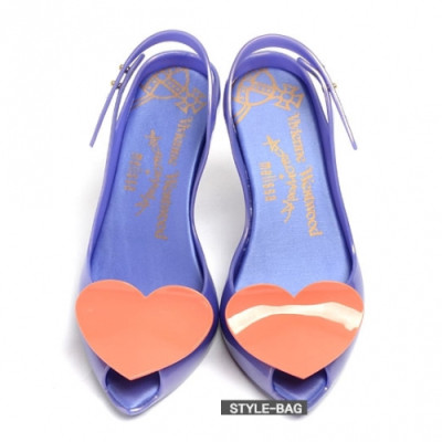 Vivienne Westwood 2019 Womens Melissa Heart Slingback - 비비안웨스트우드 여성 멜리사 하트 슬링백 Viv001x.Size(225 - 245).퍼플