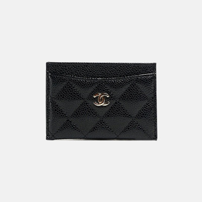 Chanel 2019 Womens CC Logo Cavier Card Holder - 샤넬 여성 cc로고 캐비어 카드 지갑 Cnl0331x.Size(11cm).블랙
