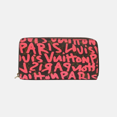 Louis Vuitton 2019 Womens Graffit Zippy Wallet - 루이비통 여성 그패피티 지피 월릿 Lou0934x.Size(19.5cm).네온컬러