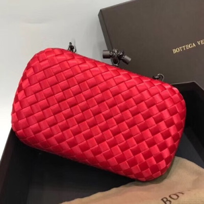 Bottega Veneta Red Chain Shoulder Cross Bag,20cm - 보테가 베네타 레드 체인 숄더 크로스백 BVB0148,20cm