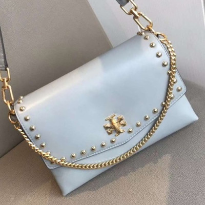 Tory Burch 2019 Leather Light Skyblue Shoulder Bag,25cm - 토리버치 2019 레더 연 스카이블루 숄더백 TBB0203,25cm