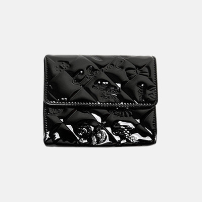 Chanel 2019 Womens Patent Ikon Small Wallet  - 샤넬 여성 페이던트 아이콘 반지갑 Cnl0346x.Size(10cm).블랙