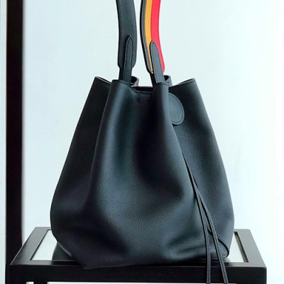 Hermes 2019 Licol Ever Color Leather Hobo Bucket Shoulder Bag ,17cm - 에르메스 2019 리콜 에버컬러 레더 여성용 호보 버킷 숄더백 HERB0702,17cm,블랙