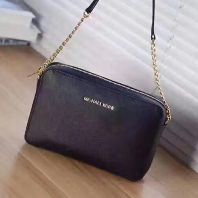 Michael Kors Leather Shoulder Bag,24CM - 마이클 코어스 레더 숄더백 ,MKB0273, 24CM,블랙