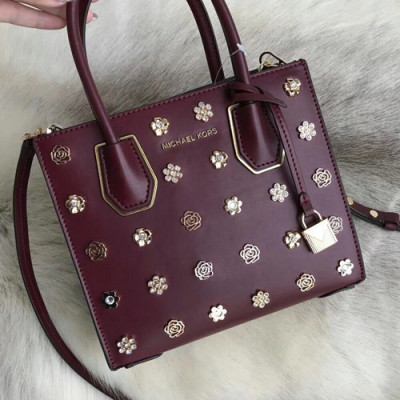 Michael Kors 2019 Leather Tote Shoulder Bag - 마이클 코어스 2019 레더 토트 숄더백 ,MKB0277,와인