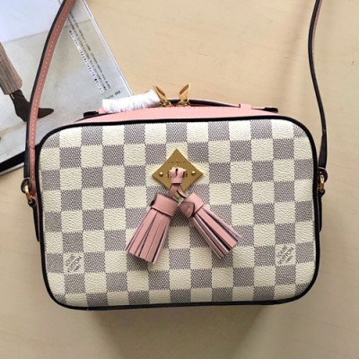 Louis Vuitton Saintonge Camera Shoulder Bag,22cm - 루이비통 생통주 카메라 숄더백 LOUB1099 ,22cm,화이트+핑크