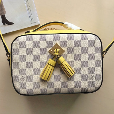 Louis Vuitton Saintonge Camera Shoulder Bag,22cm - 루이비통 생통주 카메라 숄더백 LOUB1100 ,22cm,화이트+옐로우