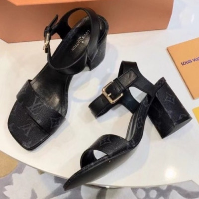 Louis Vuitton 2019 Womens Monogram Strap Leather Sandal - 루이비통 여성 모노그램 스트랩 레더 샌들 Lou0952x.Size(225 - 250).블랙