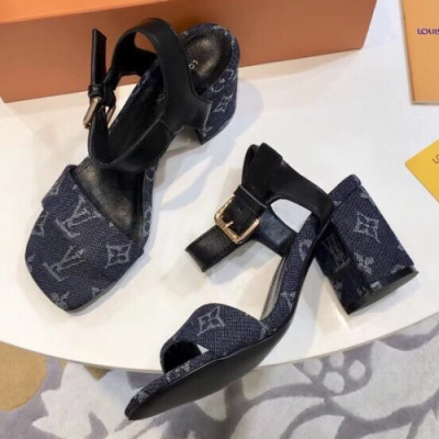 Louis Vuitton 2019 Womens Monogram Strap Denim Sandal - 루이비통 여성 모노그램 스트랩 데님 샌들 Lou0953x.Size(225 - 250).블루
