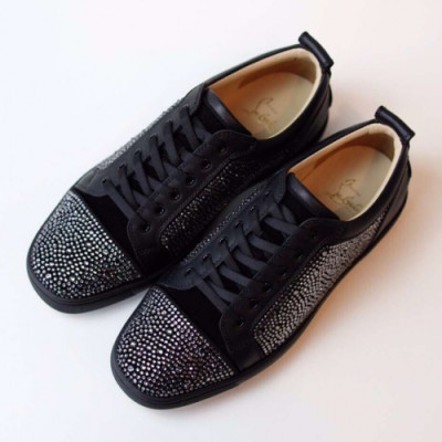 Christian Loubutin 2019 Mens Glitter Leather Sneakers  - 크리스챤루부탱 남성 글리터 레더 스니커즈 Btin0033x.Size(245 - 265).블랙