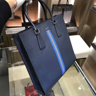 Prada Saffiano Mens Business Bag ,34CM - 프라다 사피아노 남성용 서류가방 V1016R-3,34CM,블루