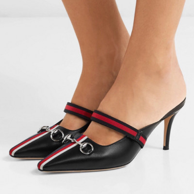 Gucci 2019 Ladies Horsbit Strap Lamskin Middle-heel Bloafer - 구찌 여성 홀스빗 램스킨 미들힐 블로퍼 Guc0970x.Size(225 -  250).블랙