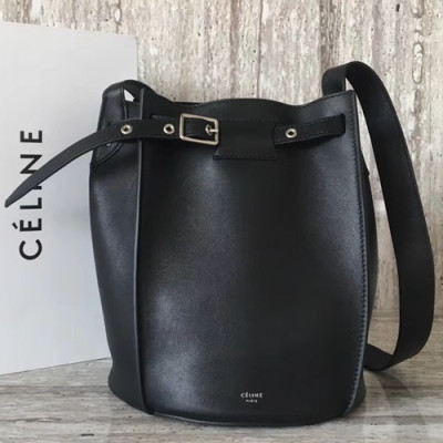 Celine Leather Bigbag Bucket Shoulder Bag,25CM - 셀린느 레더 빅백 버킷 숄더백 ,55428-1,25CM,블랙