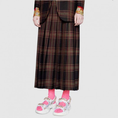 Gucci 2019 Ladies Crystal Strap Lamskin Sandal - 구찌 여성 크리스탈 스트랩 램스킨 샌달 Guc0978x.Size(225 -  250).화이트