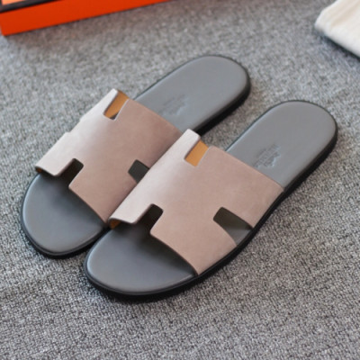 Hermes 2019 Mens Classic Oasis Leather Sandal - 에르메스 남성 클래식 오아시스 레더 샌들 Her0256x.Size(245 - 275).그레이