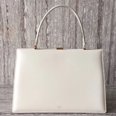 Celine  Leather Women Tote Bag,32CM - 셀린느 레더 여성용 토트백 ,90052-2,32CM,화이트