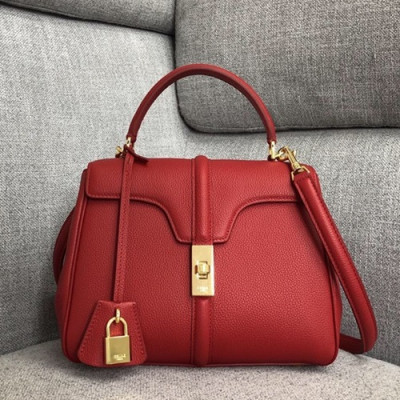 Celine 16 Leather Small Tote Shoulder Bag,23CM - 셀린느 16 레더 스몰 토트 숄더백 ,188003-7,23CM,레드