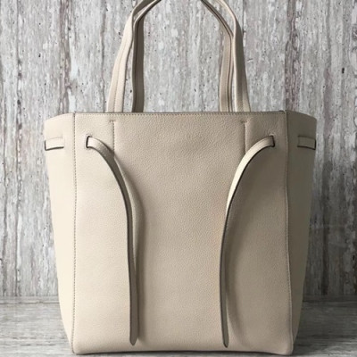 Celine Leather Tote Shoulder Shopper Bag,30CM - 셀린느 레더 토트 숄더 쇼퍼백 ,189023-4,30CM,베이지