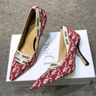 Christian Dior 2019 Womens J'adior Embroidery Logo Pumps - 크리스챤 디올 여성 자디오 자수 로고 펌프스 Dio0296x.Size(225 - 260).레드