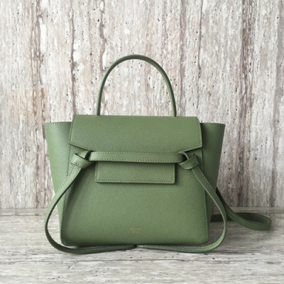 Celine Leather Mini Belt Shoulder Bag,20CM - 셀린느 레더 미니  벨트 숄더백 ,99970-7,20CM,올리브