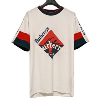 [파격특가]Burberry 2019 Mm/Wm Printing Logo Cotton Short Sleeved Tshirt - 버버리 남자 프린팅 로고 코튼 반팔티 Bur0678x.Size(s - xl).화이트
