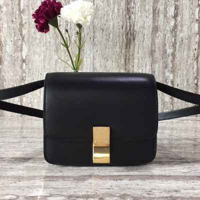 Celine Leather Classic Box Small Shoulder Bag,17CM - 셀린느 레더 클래식 박스 스몰 숄더백 ,11041-10,17CM,블랙