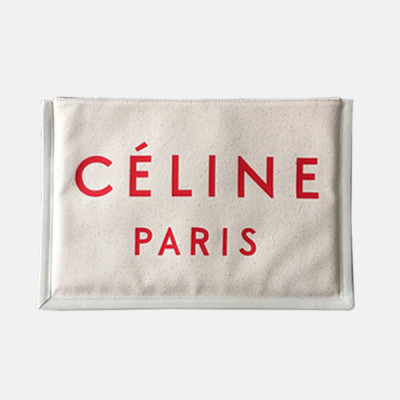 Celine Canvas Clutch Bag,37CM - 셀린느 캔버스 남여공용 클러치백 ,83183-2,37CM,레드+베이지