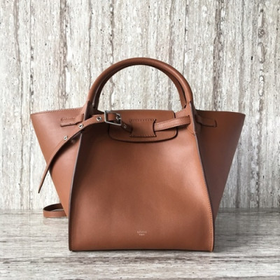 Celine Tote Shoulder Bag,26CM - 셀린느 레더 토트 숄더백 ,55426-3,26CM,브라운