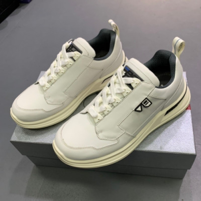 [커스텀급]Prada 2019 Mens Business Logo Leather Shoes  - 프라다 남성 비지니스 로고 레더 슈즈 Pra0557x.Size(245 - 265).화이트