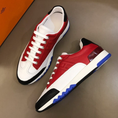 Hermes 2019 Mens Parfunms Leather Sneakers - 에르메스 남성 레더 스니커즈 Her0259x.Size(240 - 275).레드